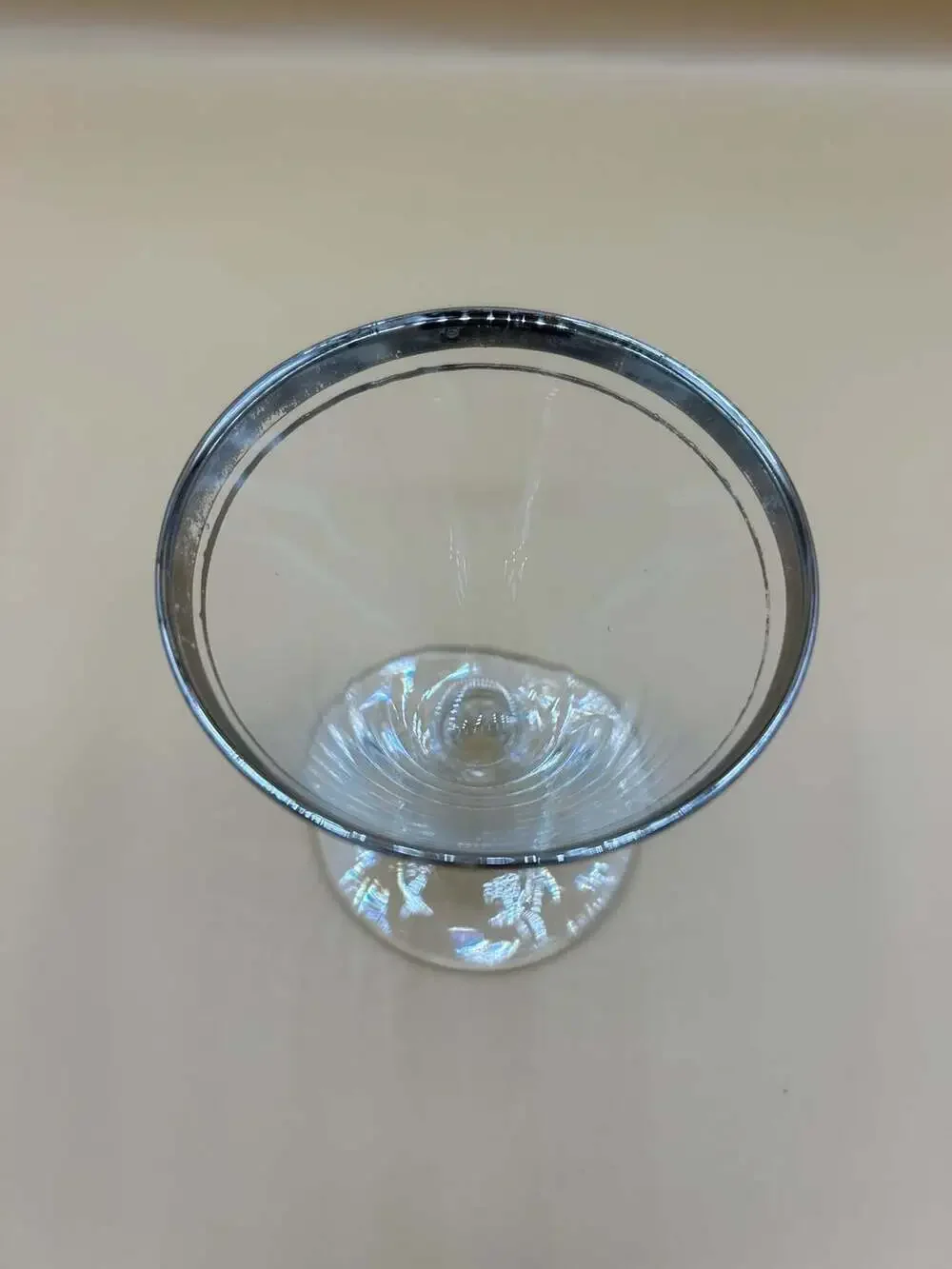 Vintage Libbey Saturn Platinum Trim Cocktail/Aperitif Glasses